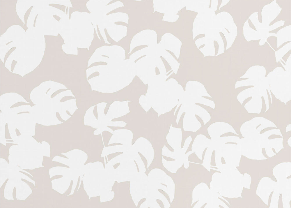 Monstera Leaves White