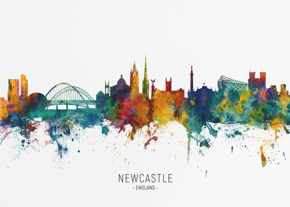 Vibrant Newcastle Skyline