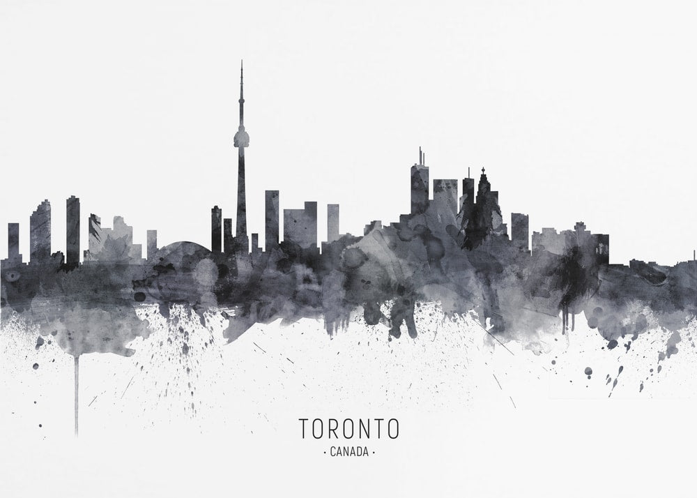 Toronto Watercolor Skyline