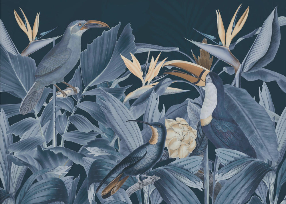 Rainforest Birds Blue