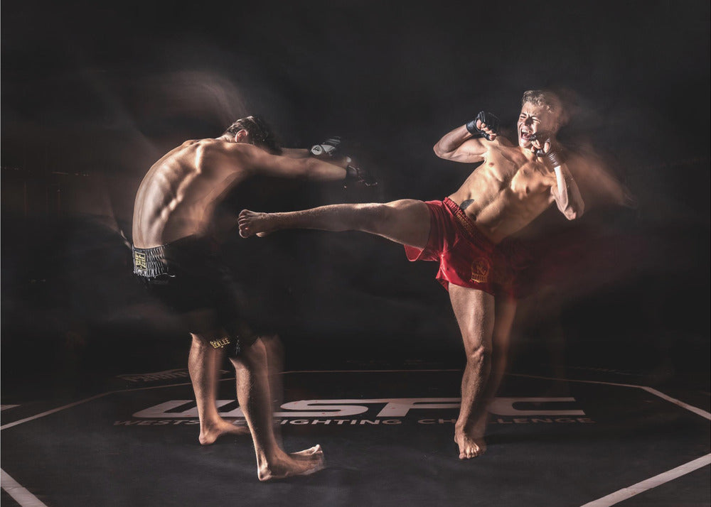 GhostFighter - Kraftfullt fototapet med träning och kamp