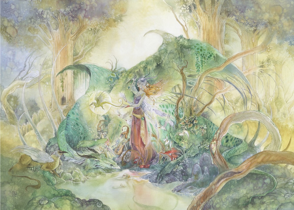 Fairy and Forest Dragon