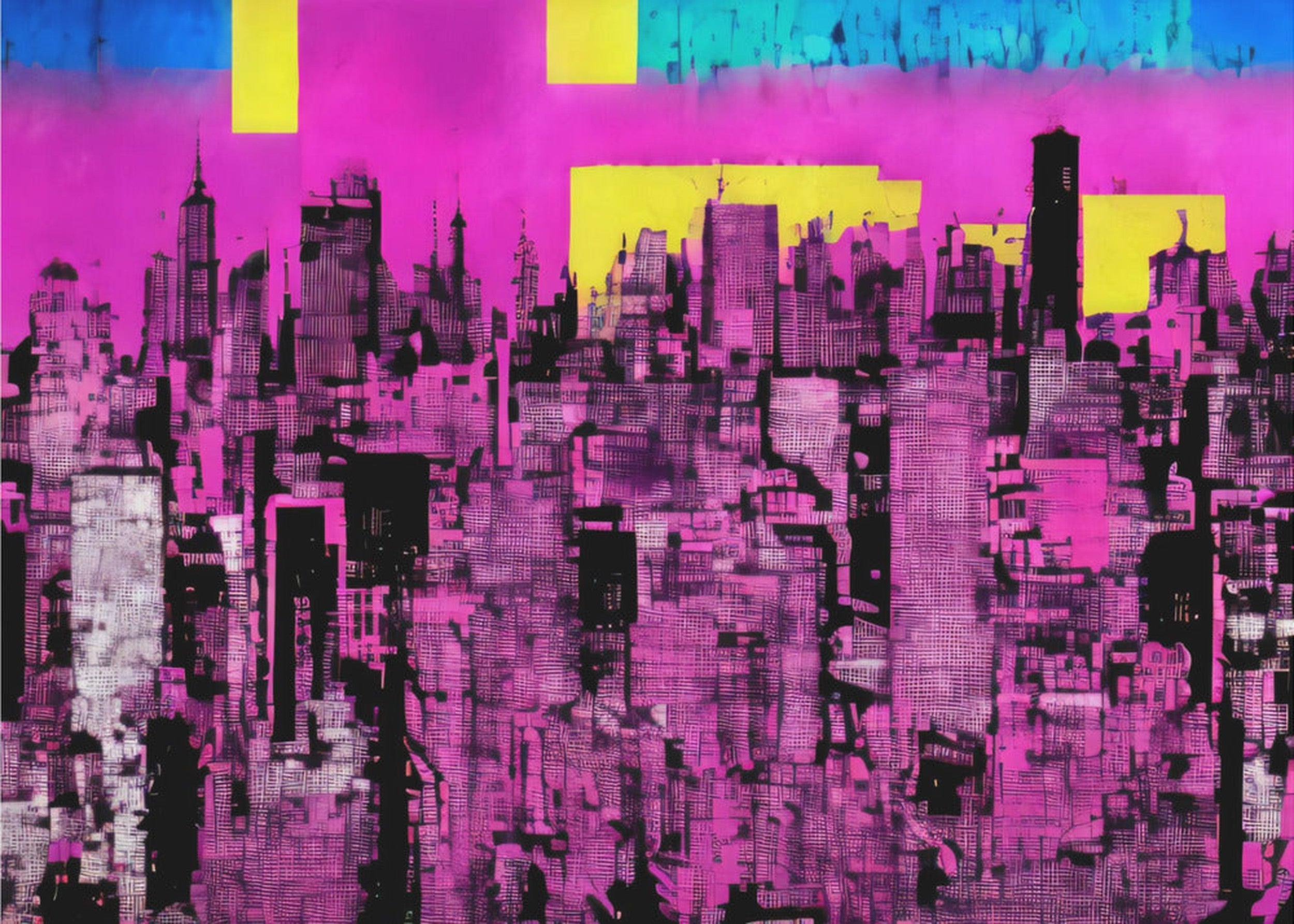 Graffiti cityscape - street art
