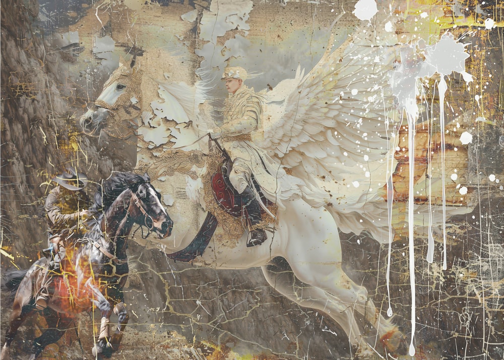 Winged Horse and Cowboy