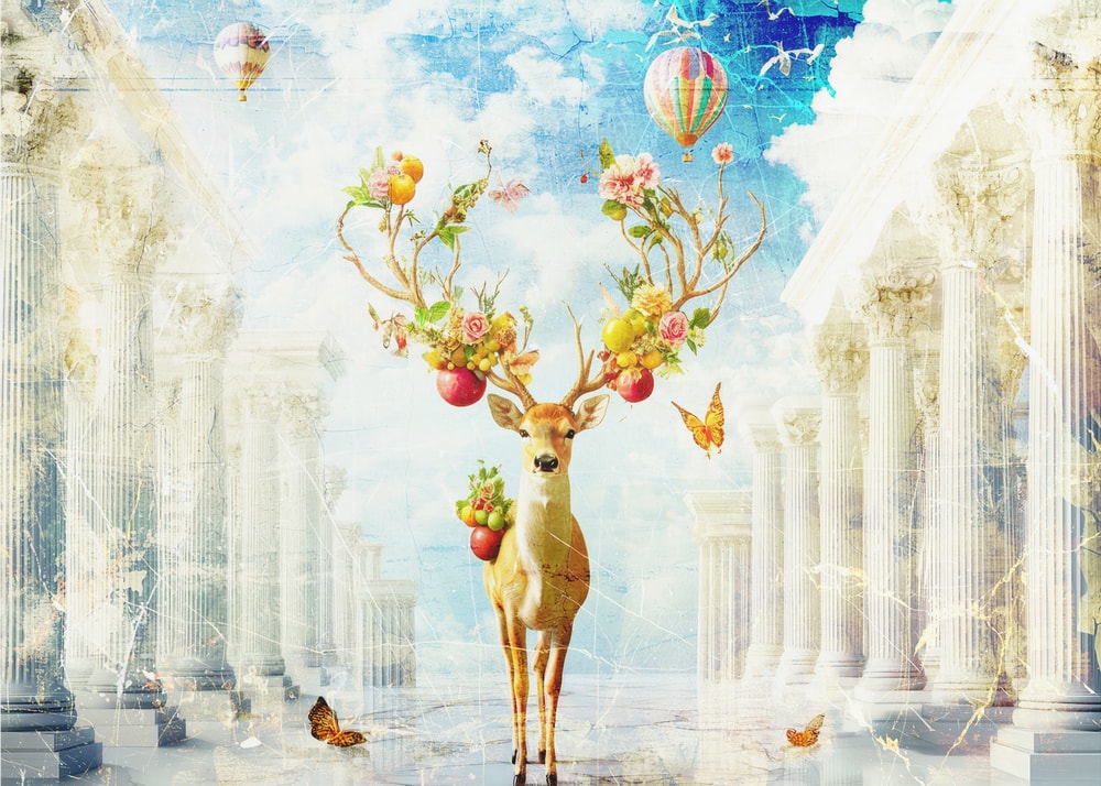 Magical Deer Temple Garden