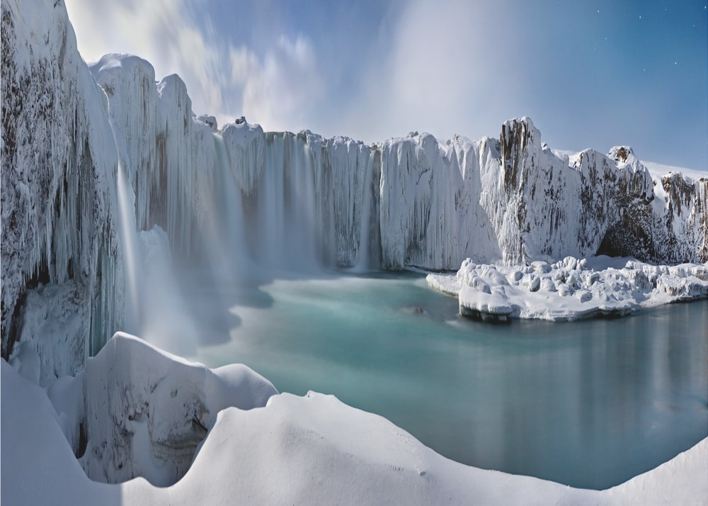 Frozen Winter Waterfall