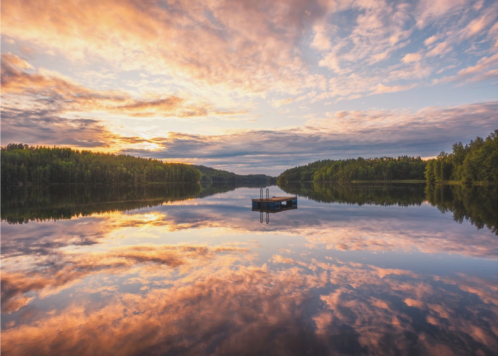 Golden Hour Lake Reflections