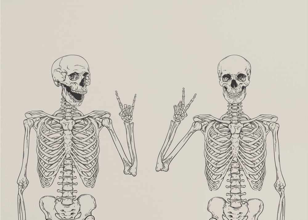 Rock and Peace Skeletons
