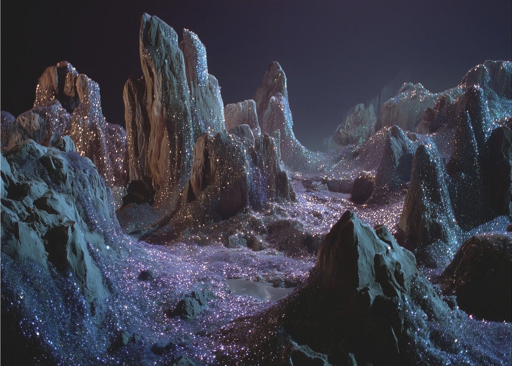 Cosmic Gemstone Landscape