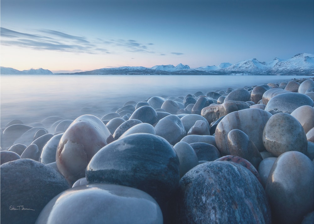 Icy Coastal Rocks