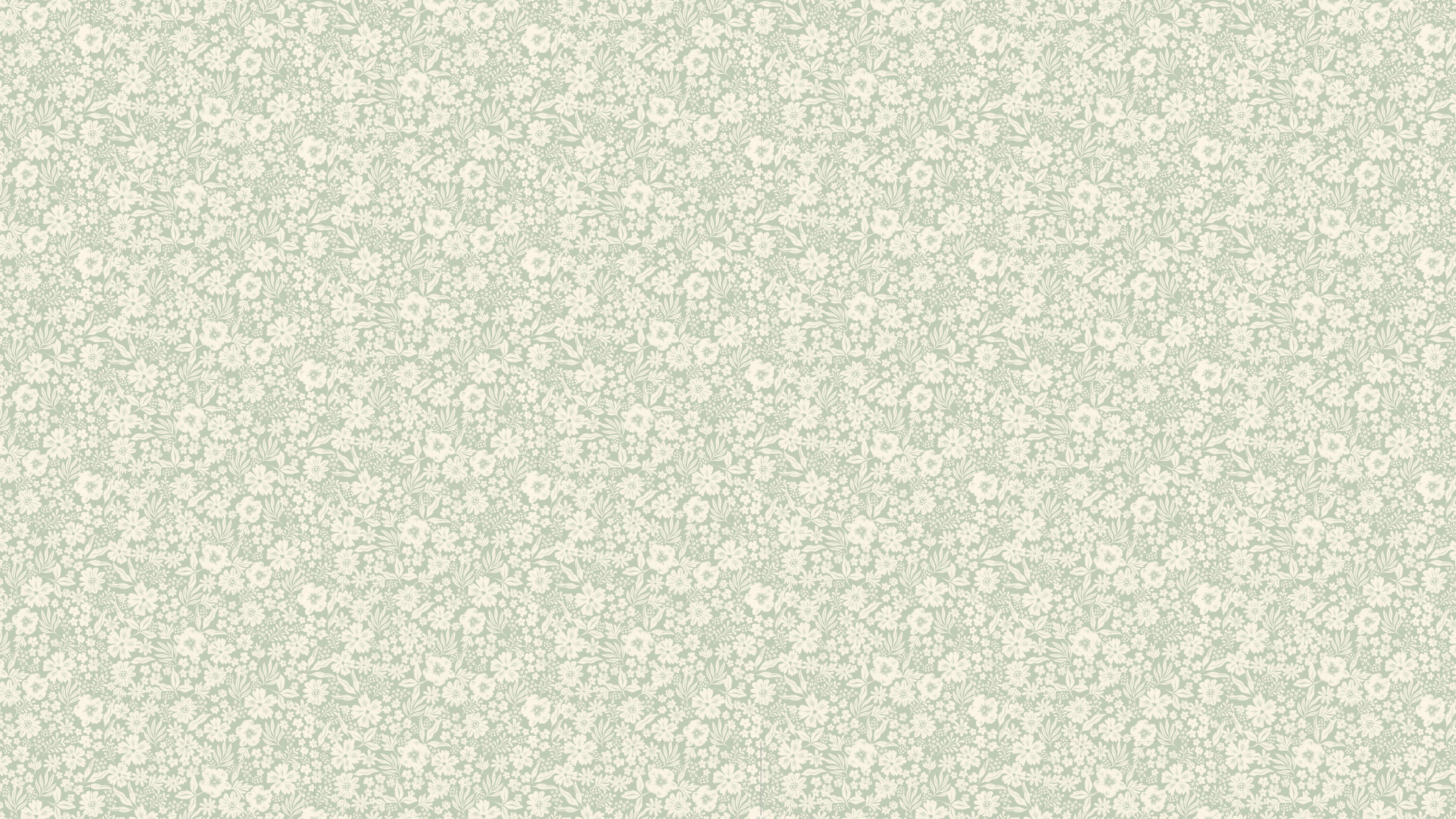 Reval Wallpaper Joanie - Half Drop - Sage – Elegant tapet med gröna blommor – högkvalitativ tapet för en personlig och har...