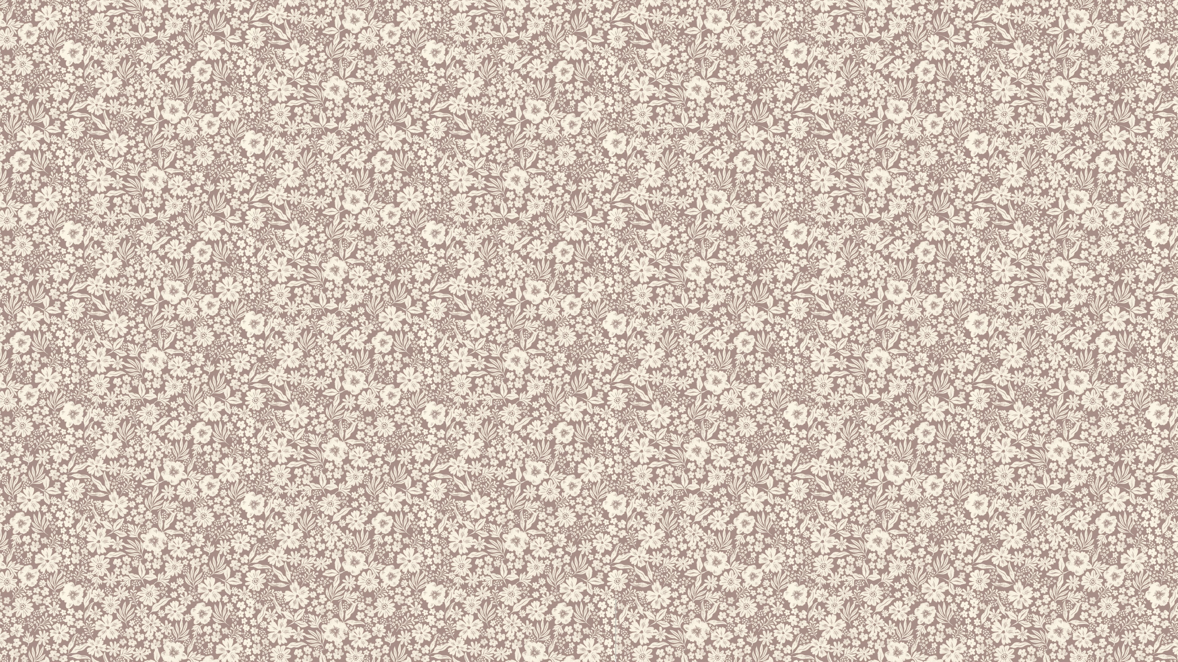 Joanie - Half Drop - Brun – Varm tapet med romantiska blommor