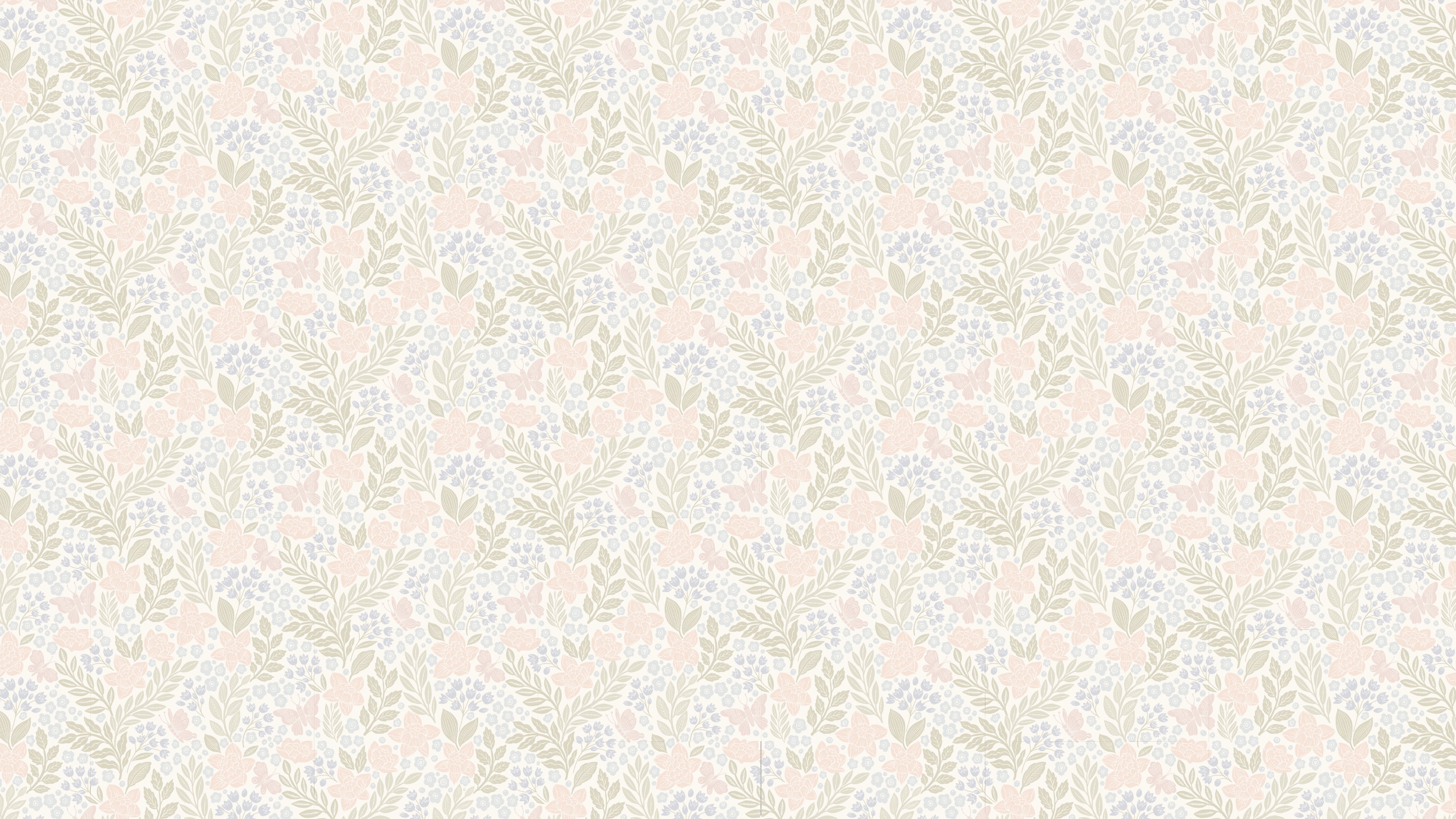 Reval Wallpaper Butterfly Garden half drop - Multi - Romantisk blommig tapet – högkvalitativ tapet för en personlig och ha...