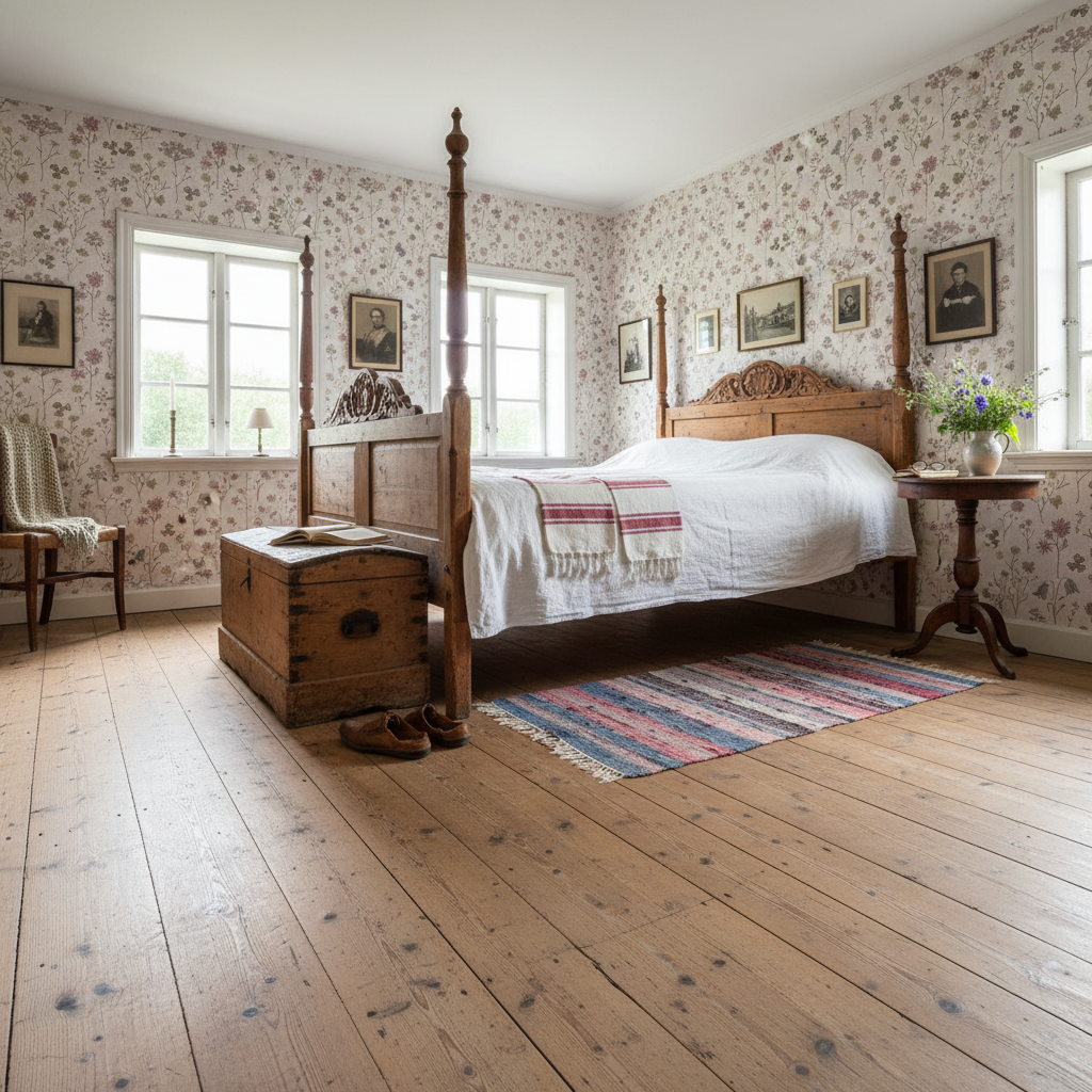 Sommaräng - Morgondimma – Elegant tapet med vilda blommor i grå toner