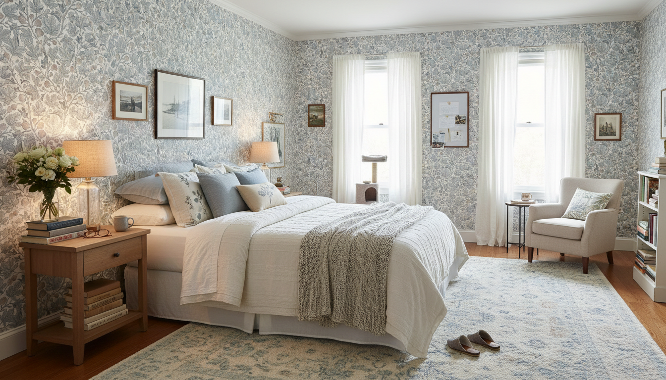 Fig Tree - Gray - Elegant tapet med fikonträd i grå toner