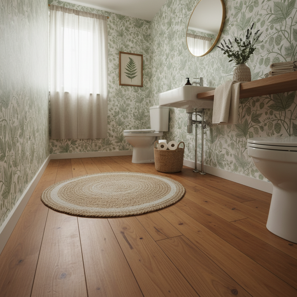 Trailing Hops Light Green - Elegant tapet med organiskt humlemönster i ljusgröna toner