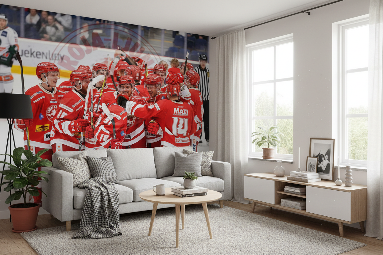 Troja Ljungby - Den segrande hästen - Fototapet hockeylag – fototapet med unikt motiv som skapar en inspirerande fondvägg