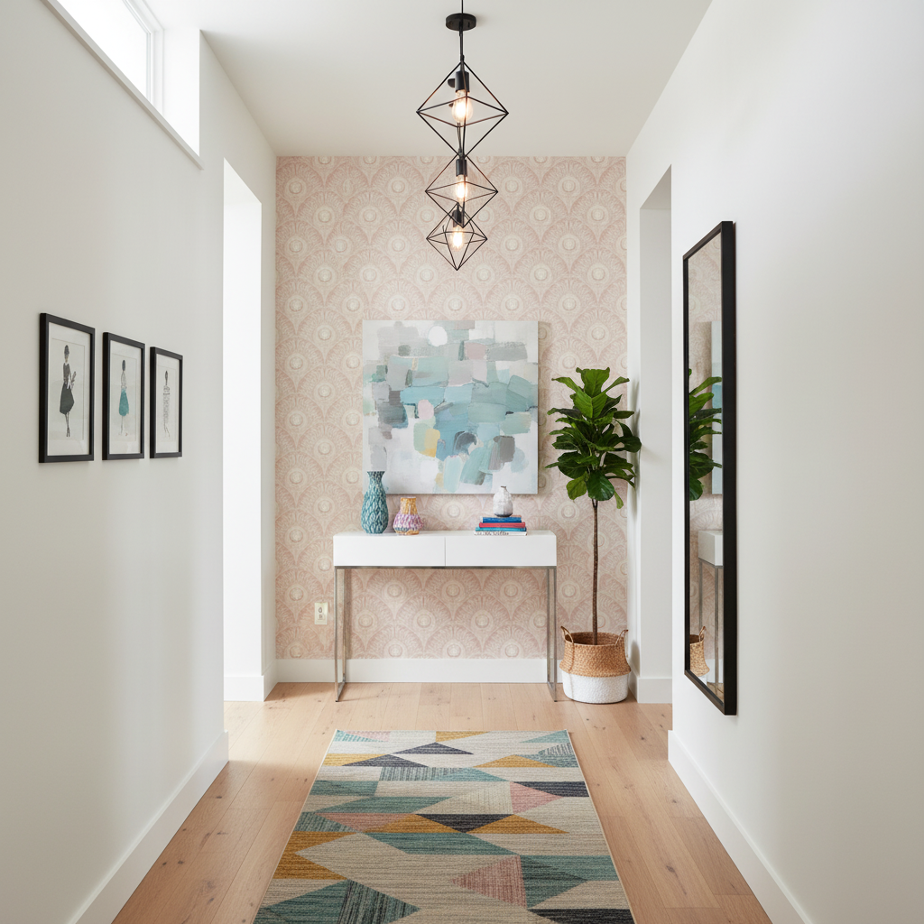 Peacock Plume Damask - Boudoir Rose - Elegant damastmönster i rosa toner