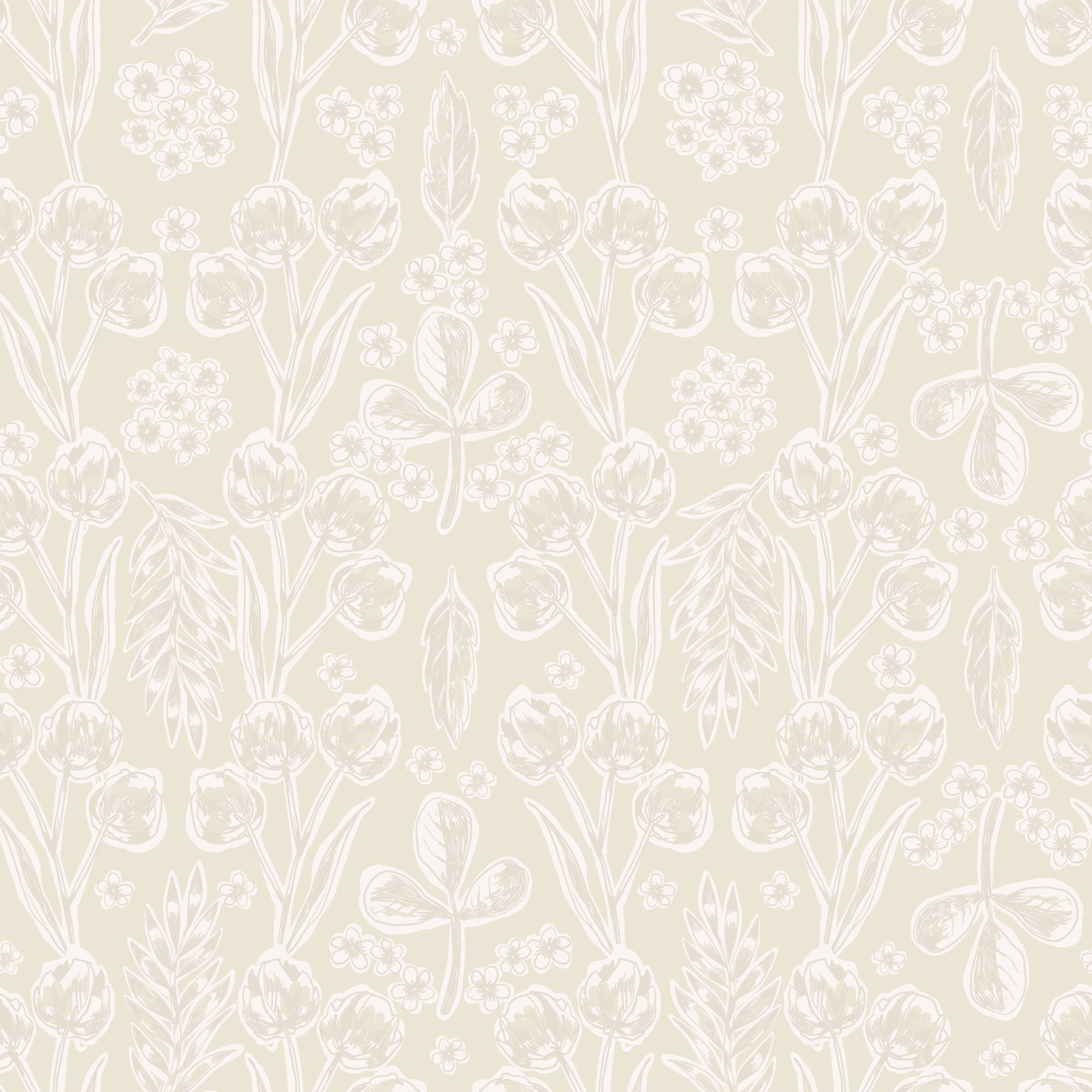 Doodle Damask - Sand