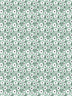 Wall mural Cute Flowers on Mint – fototapet med unikt motiv som skapar en inspirerande fondvägg