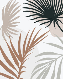 Wall mural Tropical Leaves No4 – fototapet med unikt motiv som skapar en inspirerande fondvägg