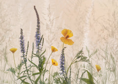 Wall mural Dreaming of flowers – fototapet med unikt motiv som skapar en inspirerande fondvägg