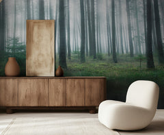 Misty Forest Reflections