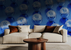 Vibrant Blue Disco Balls