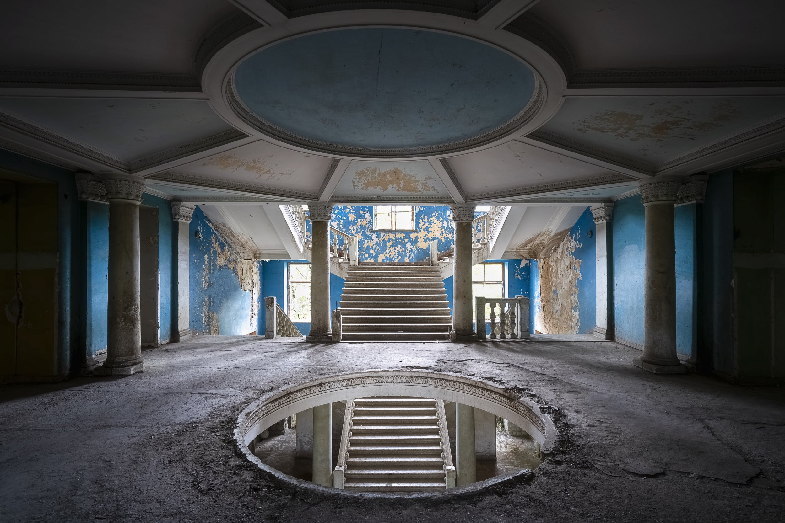 Dark Blue Staircase