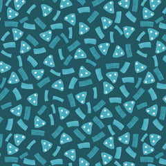 Wall mural Geometric Marks Navy Turquoise On Green – fototapet med unikt motiv som skapar en inspirerande fondvägg