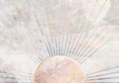 Wall mural Gold sun rays mural concrete – fototapet med unikt motiv som skapar en inspirerande fondvägg