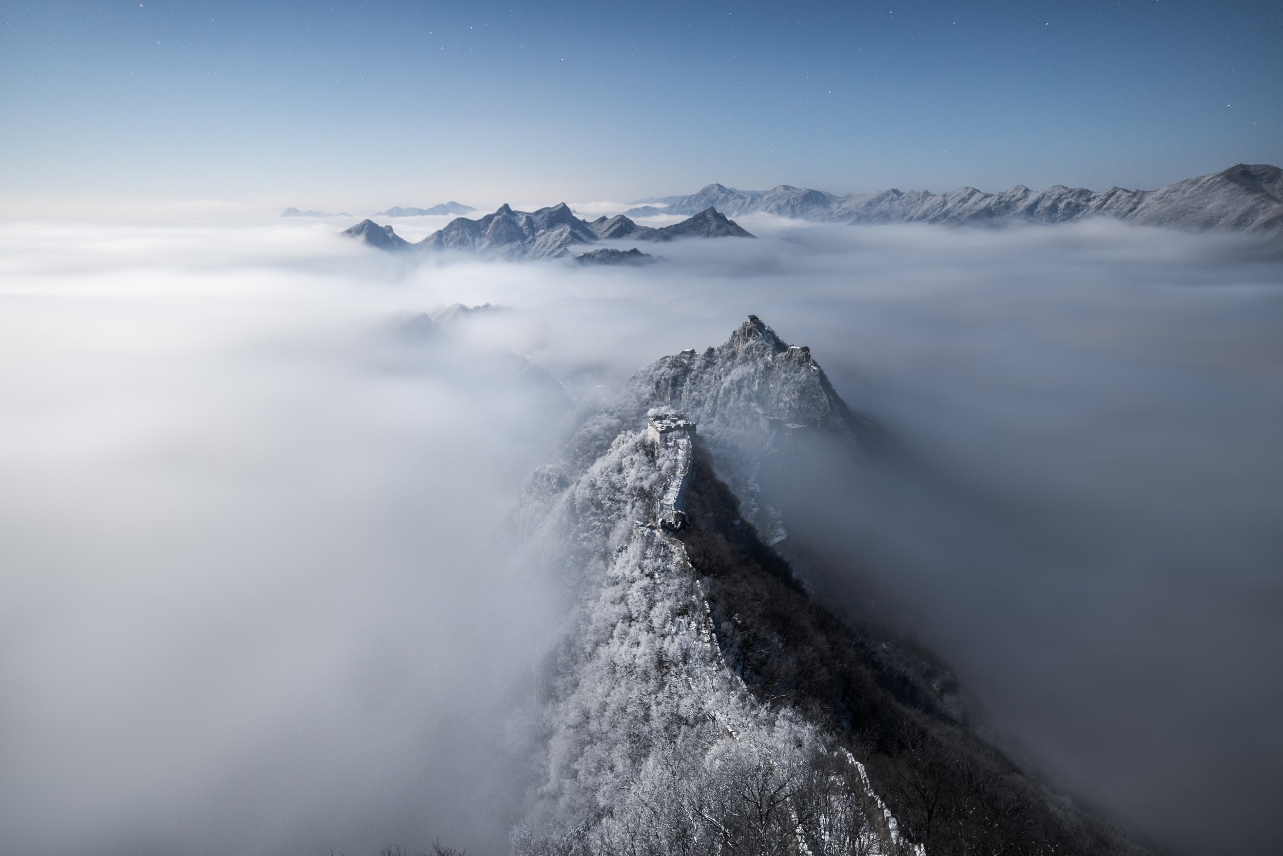 Great Wall Moonlight Starry Sky Cloud Sea