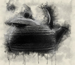 Wall mural Maru Katate Teapot – fototapet med unikt motiv som skapar en inspirerande fondvägg