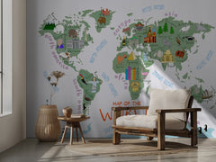 Kids Illustrated World Map