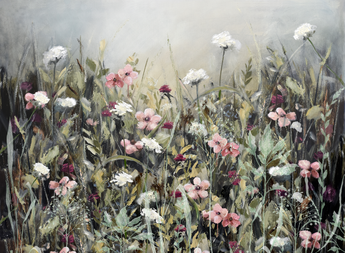 Endless summer - 1 - Fototapet med midtsommerblomster i varme toner