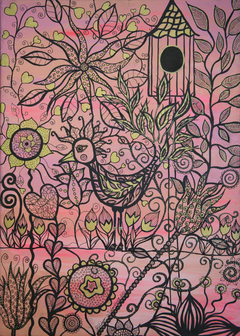 Wall mural Beyond Pink – fototapet med unikt motiv som skapar en inspirerande fondvägg