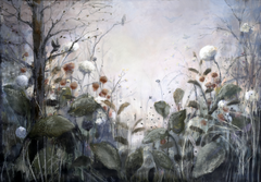 Blommor Magical forest - Fototapet som väcker naturens magi i ditt hem – fototapet med unikt motiv som skapar en inspirera...