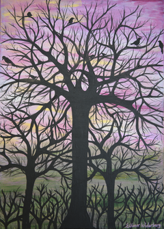 Wall mural The tree of death – fototapet med unikt motiv som skapar en inspirerande fondvägg