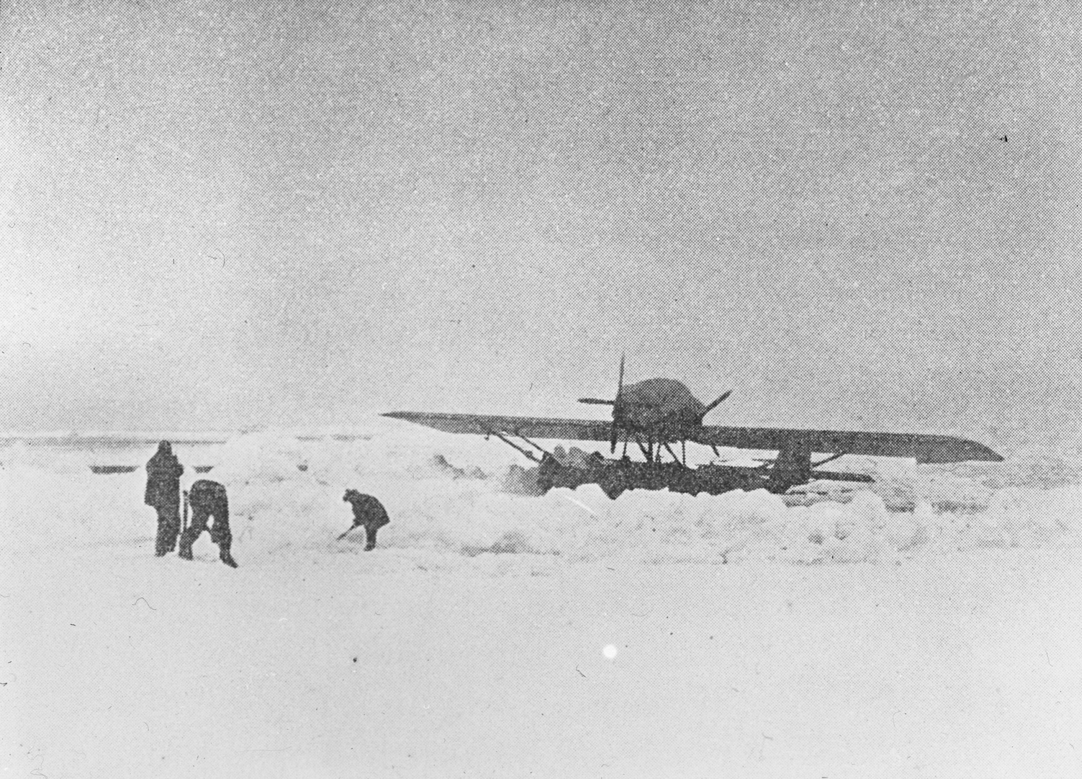 Aircraft in snowy