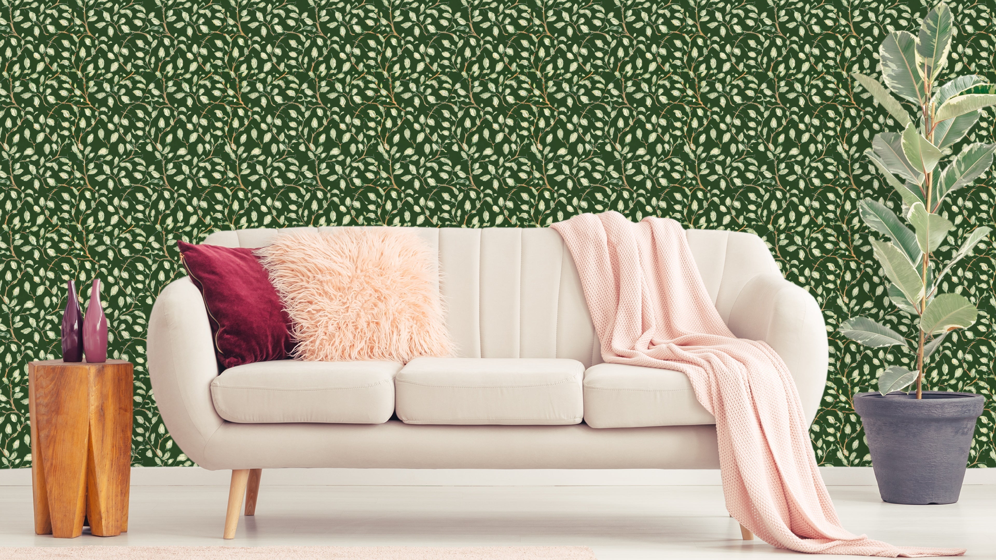Reveal Wallpaper Nocciola - Pine Grön – kvalitetsprodukt för ett vackrare och mer hållbart hem