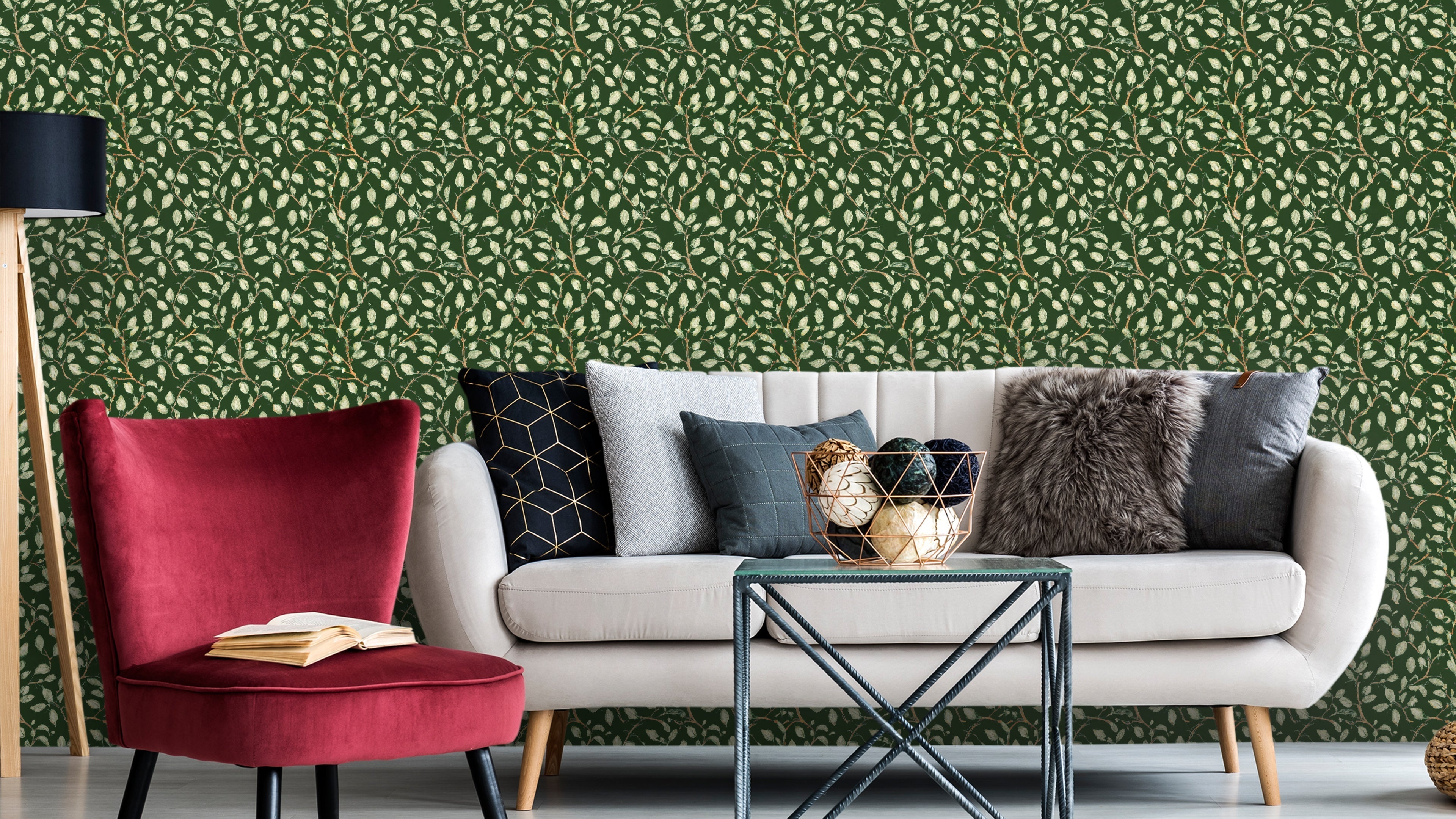 Reveal Wallpaper Nocciola - Pine Grön – kvalitetsprodukt för ett vackrare och mer hållbart hem