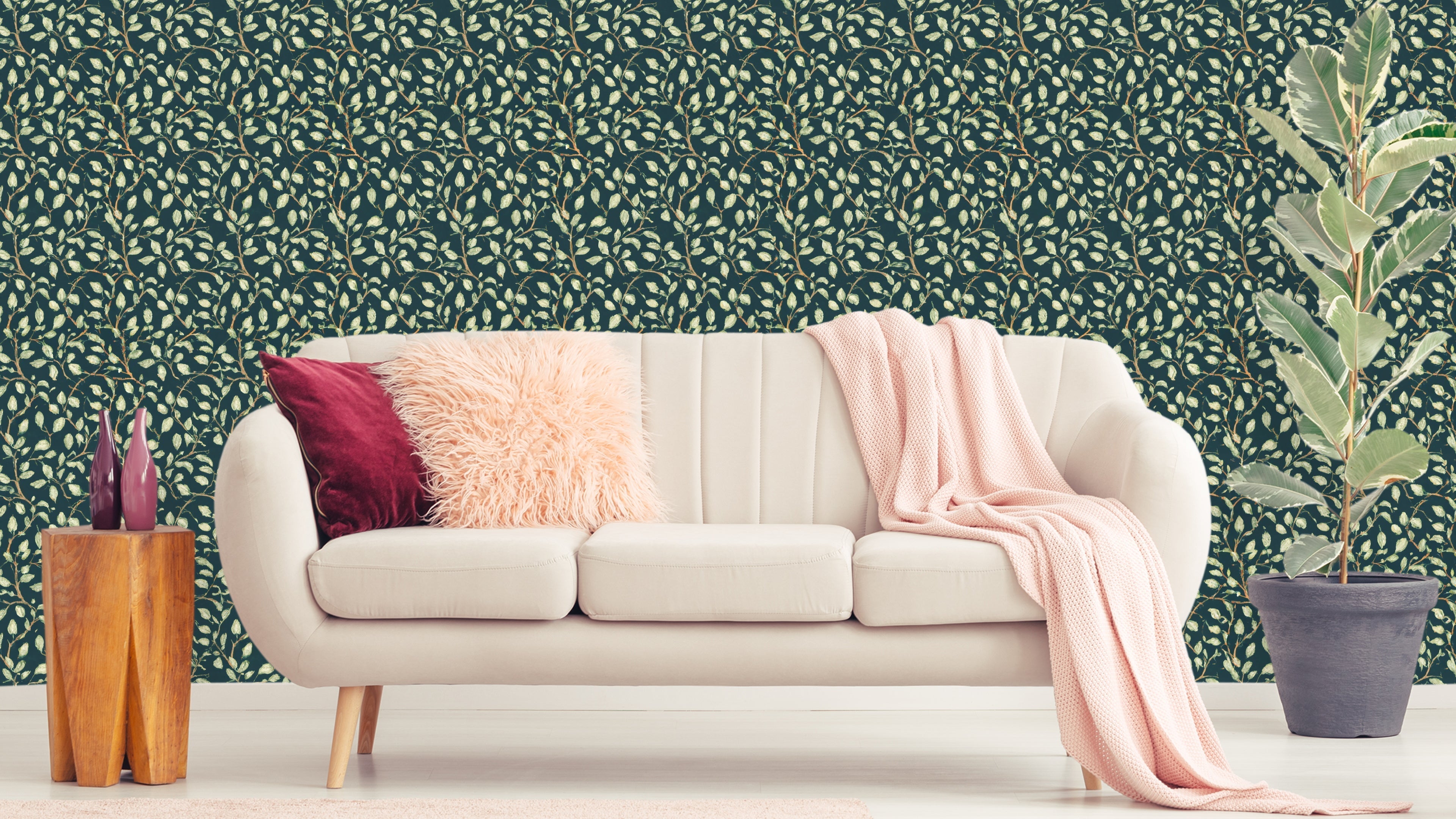 Reveal Wallpaper Nocciola - Pine Grön – kvalitetsprodukt för ett vackrare och mer hållbart hem