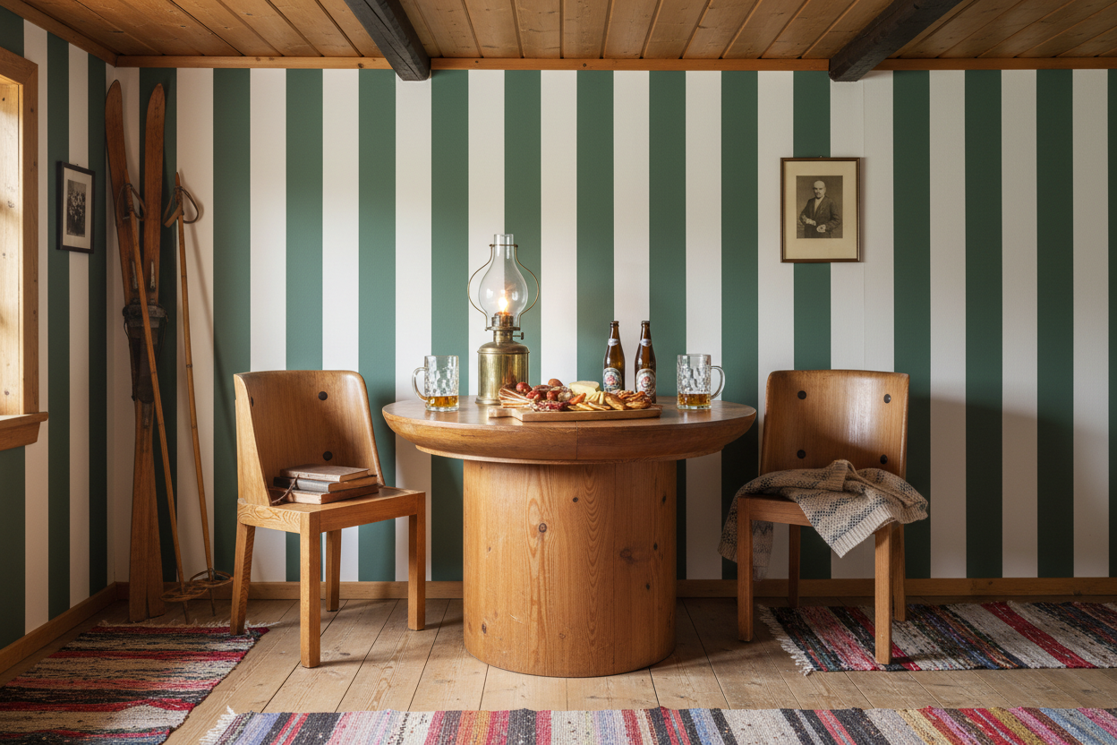 Big Stripes - Vit/Ärggrön X-Large – Grafisk tapet med moderna ränder