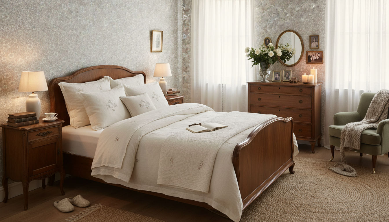 Springtime - Ljusrosa - Romantisk blommig tapet för sovrum