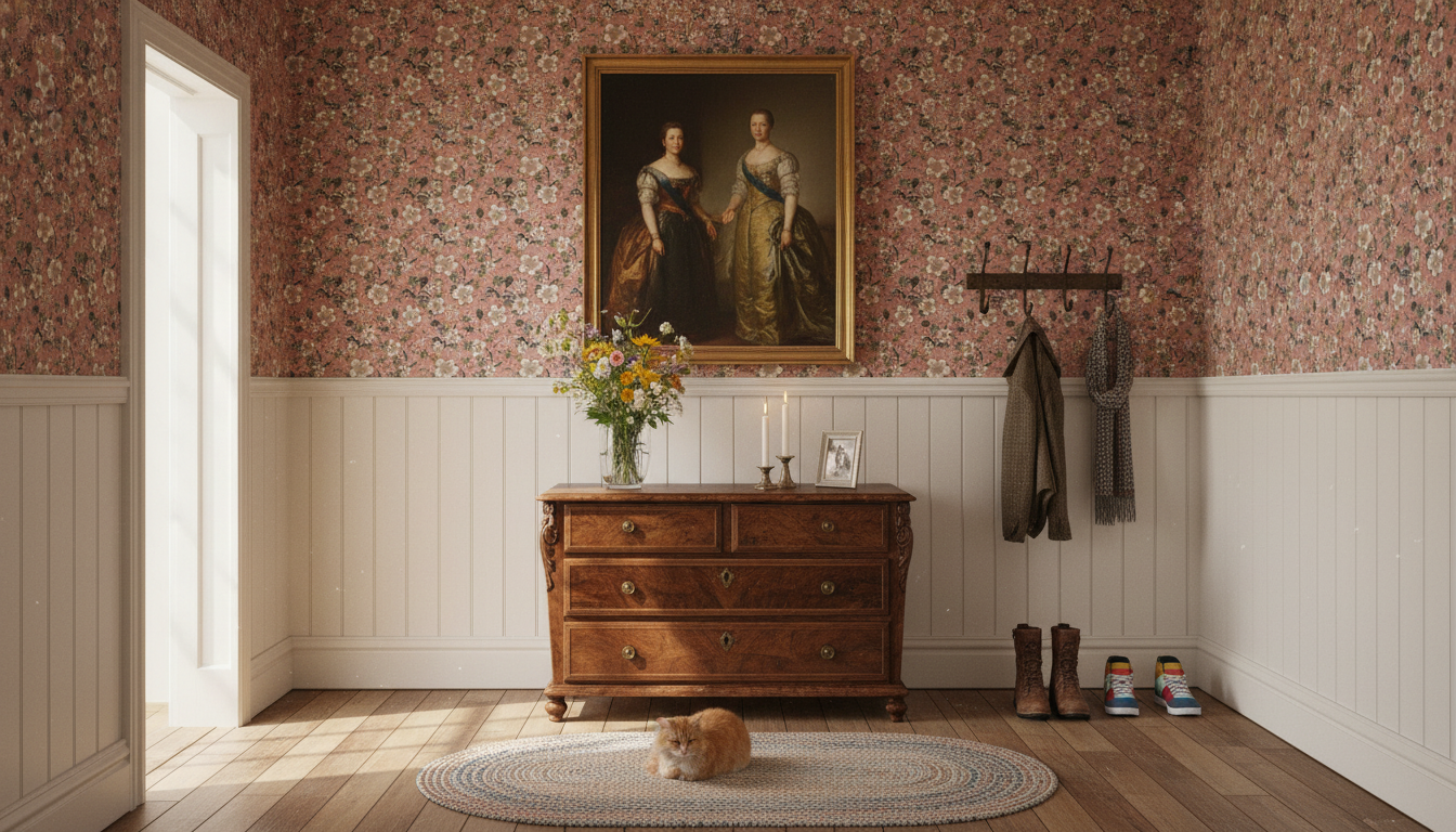 Springtime - Gammelrosa - Färgglad blommig tapet för alla rum