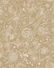 Floralies - Beige – Elegant tapet med abstrakt kunst i myke beige toner