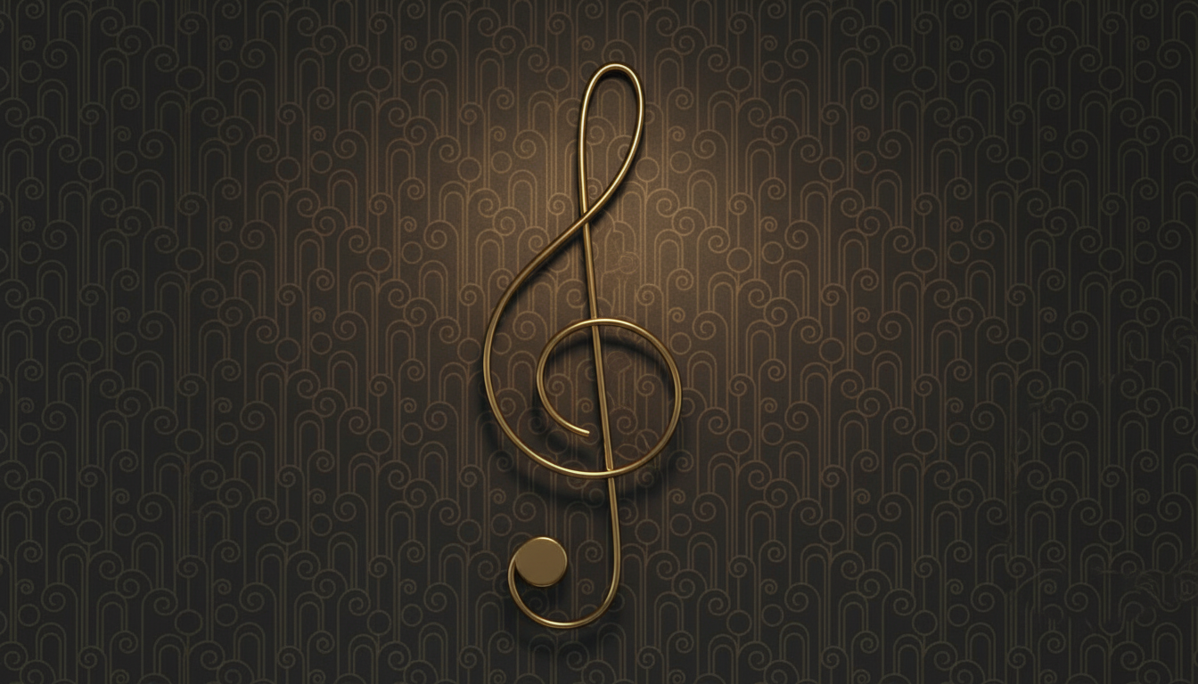 Curls - Tapet med art deco-inspirerade kurvor i brunt