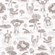 Bath Frog - Grey - Kids' wallpaper with frogs and water lilies