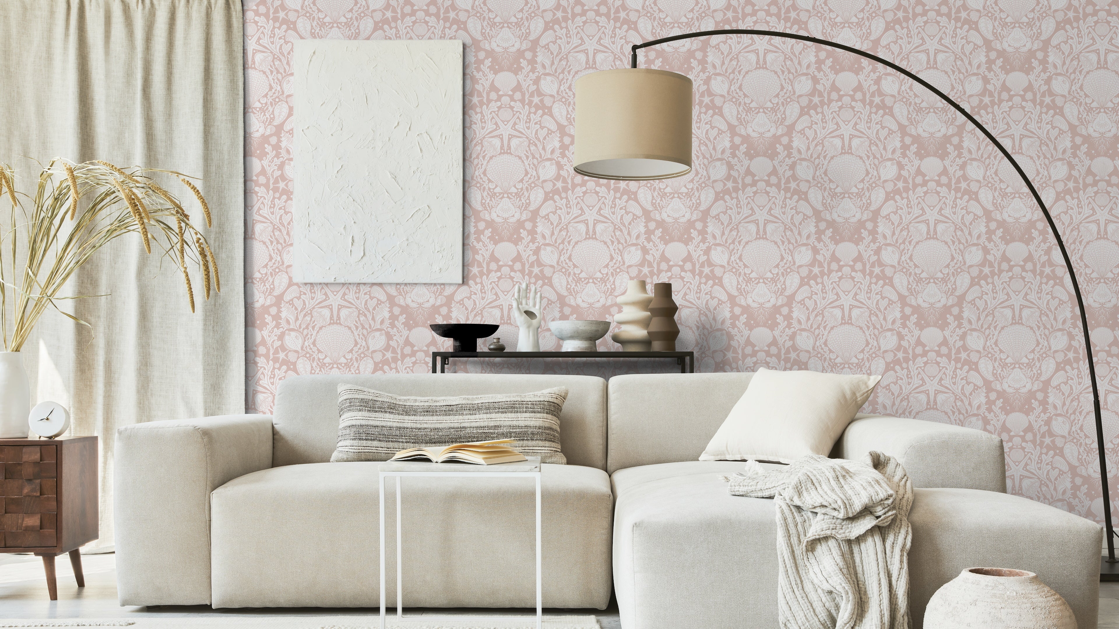 Deep Sea Damask - Blush