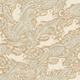 Celestial Sea Rabbit - half drop - Sandman - Tapet med kaniner och tulpaner i varma toner